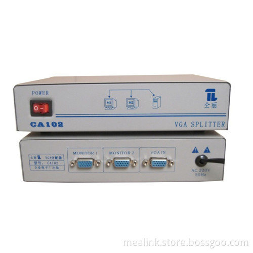 Bandwidth 180MHz 2port 1*2 VGA Splitter 1 in 2 out VGA Splitter